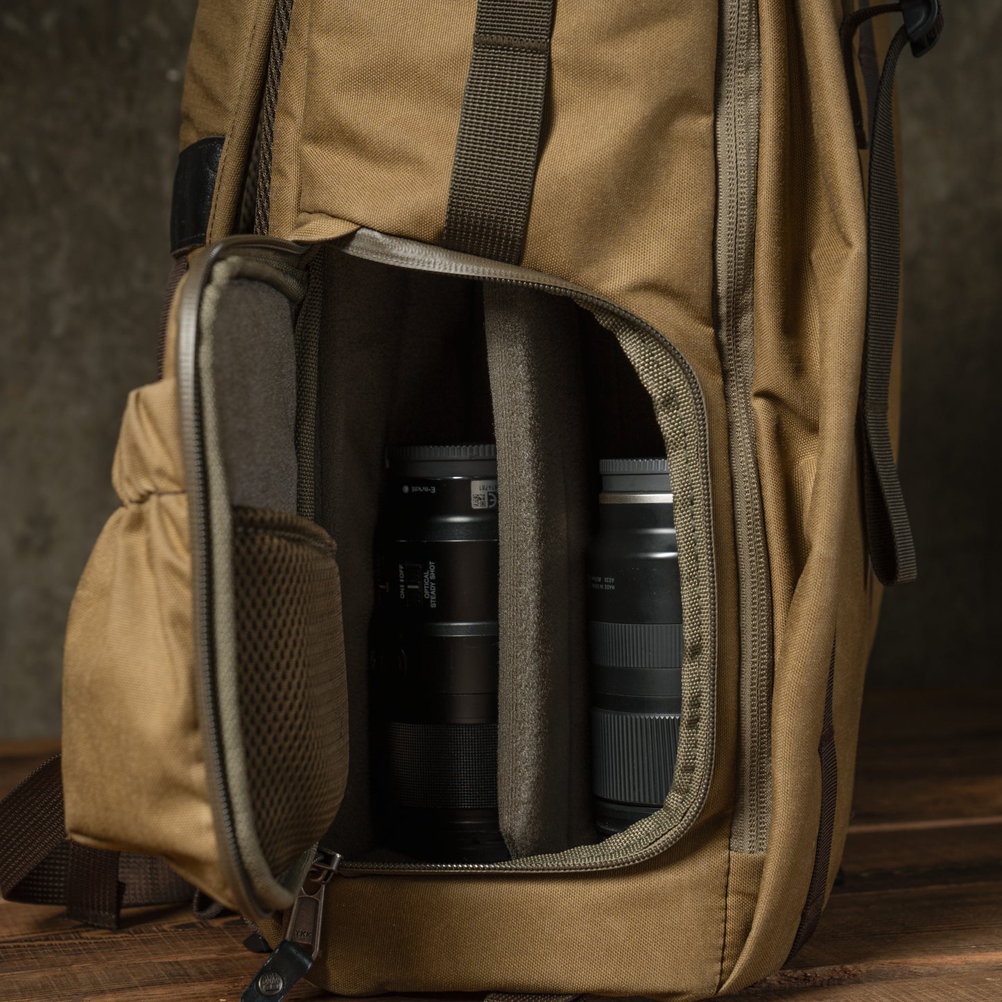 Wotancraft Travel Camera Backpack 18L Khaki