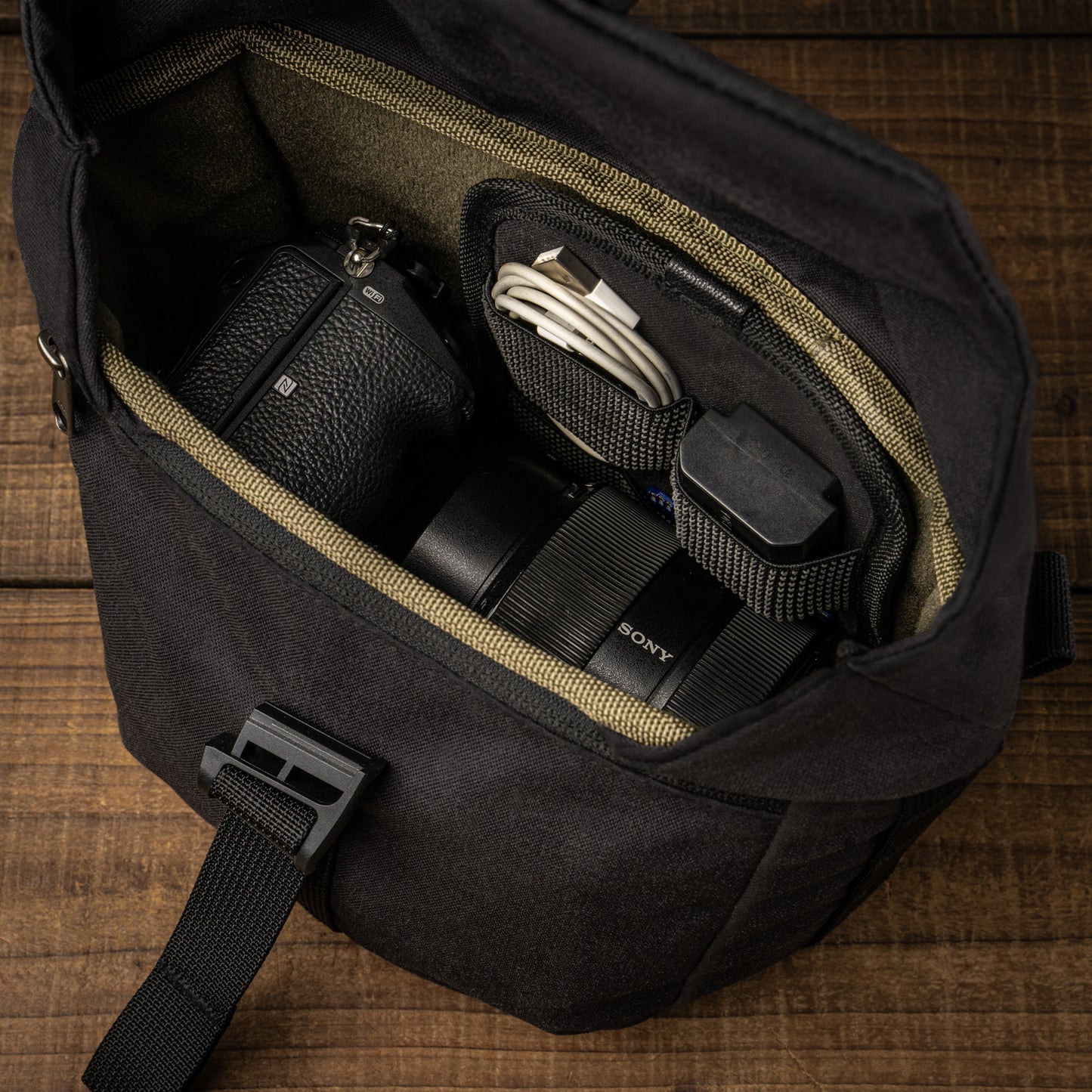 Wotancraft Travel Camera Bag 3.5L Upgraded Black