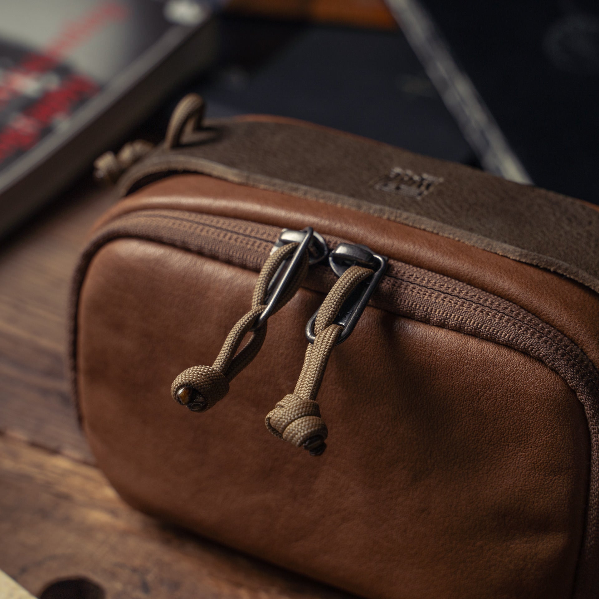 Wotancraft Full Leather Portable Camera Pouch M Brown