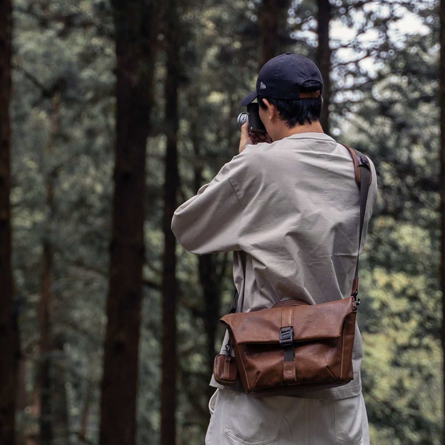 Wotancraft Leather Travel Camera Bag 7L Upgraded Brown