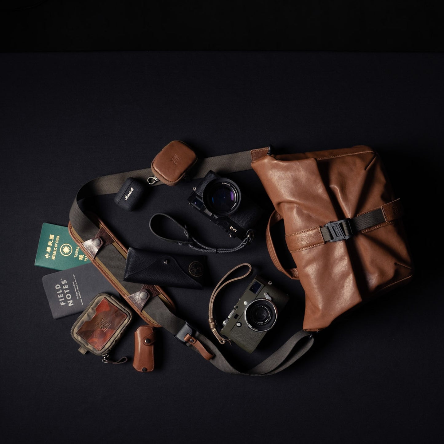 Wotancraft Leather Travel Camera Bag 7L Upgraded Brown