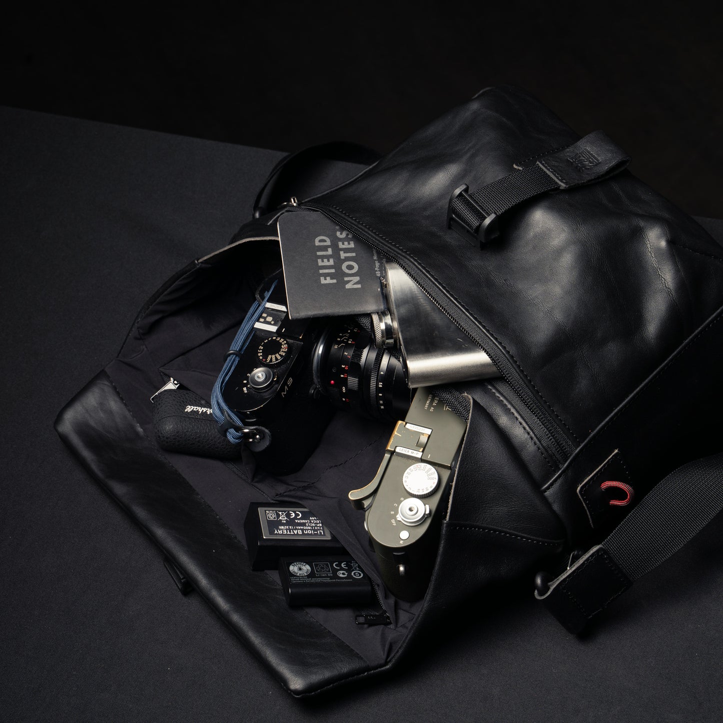 Wotancraft Leather Travel Camera Bag 7L Upgraded Black
