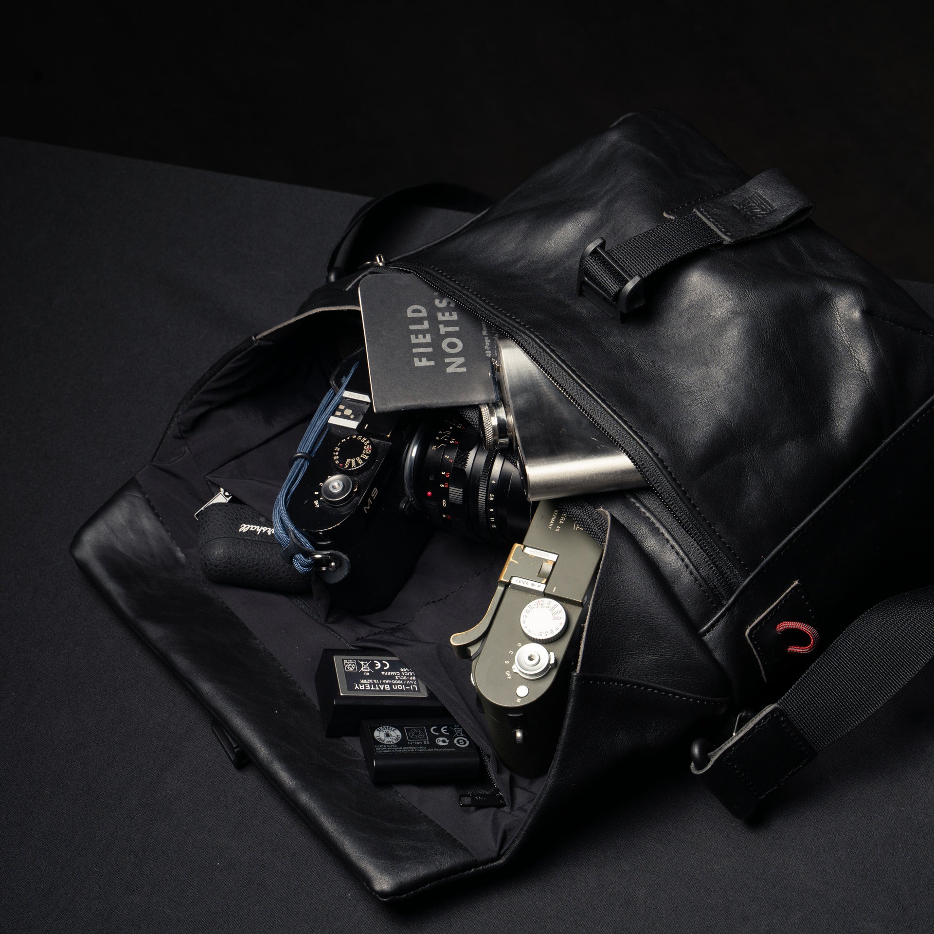 Wotancraft Leather Travel Camera Bag 7L Upgraded Black